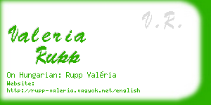 valeria rupp business card